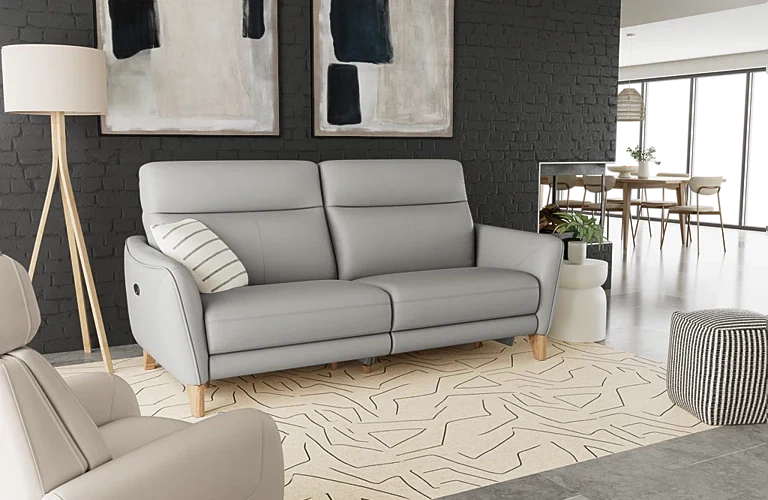 Amalfi 2 Seater Dual Electric Recliners - Leather