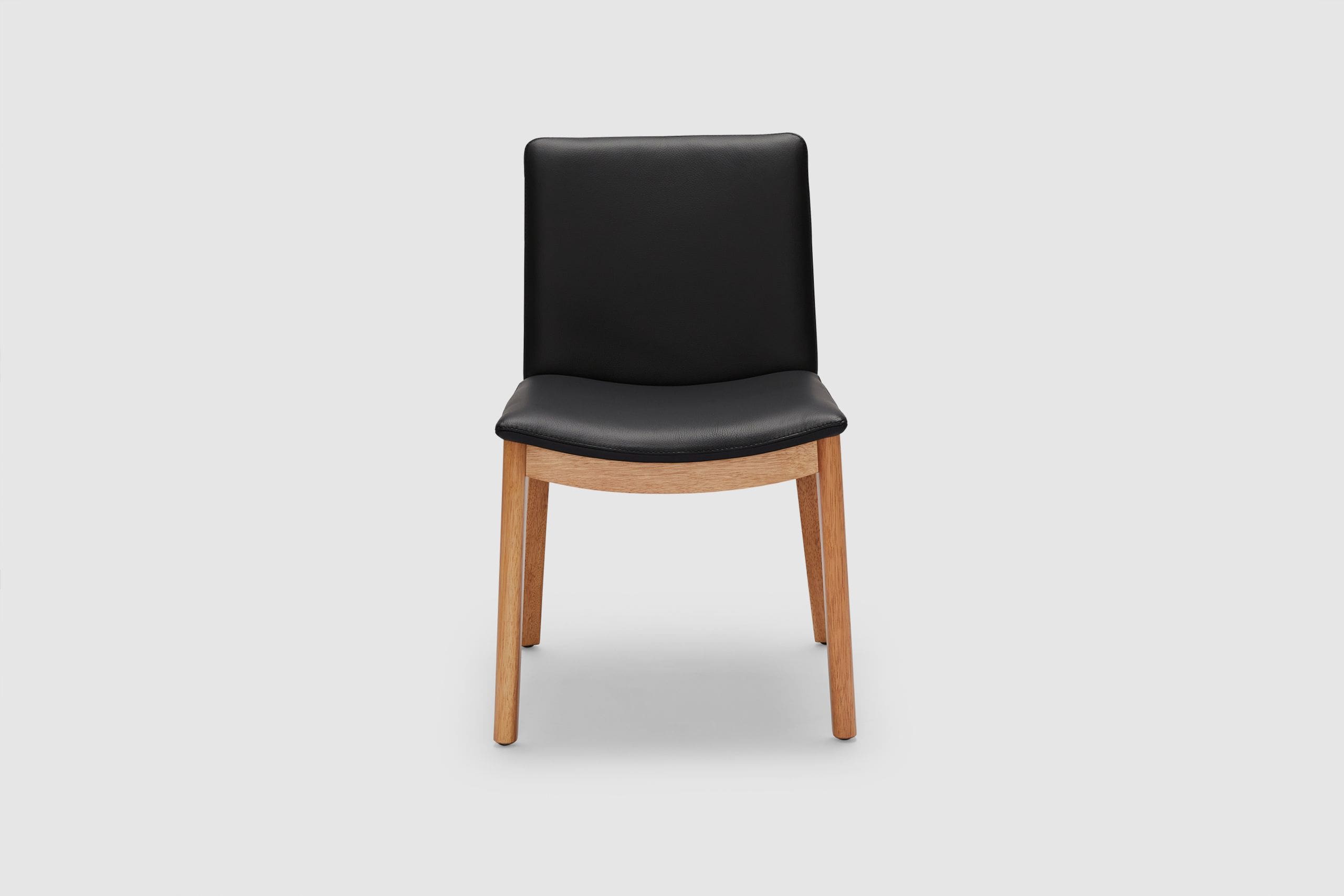 Tevez Dining Chair - Black Leather