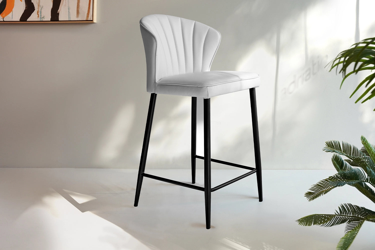 Charlotte Bar Stool - Frost Leather