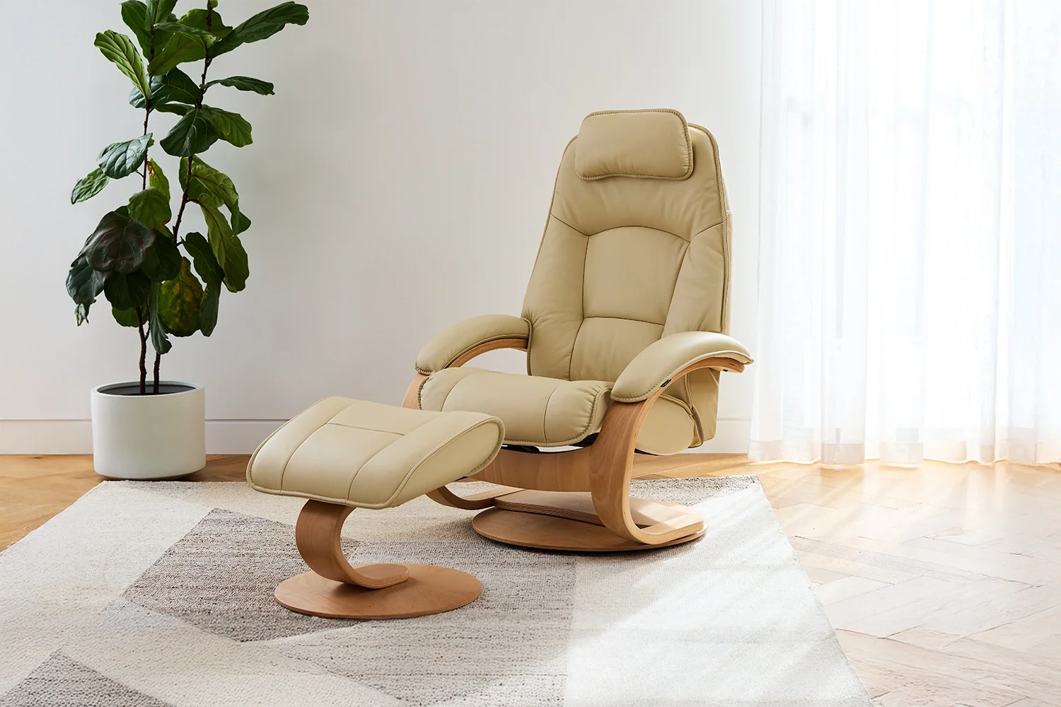 Admiral Fjords Large Recliner Chair + Footstool