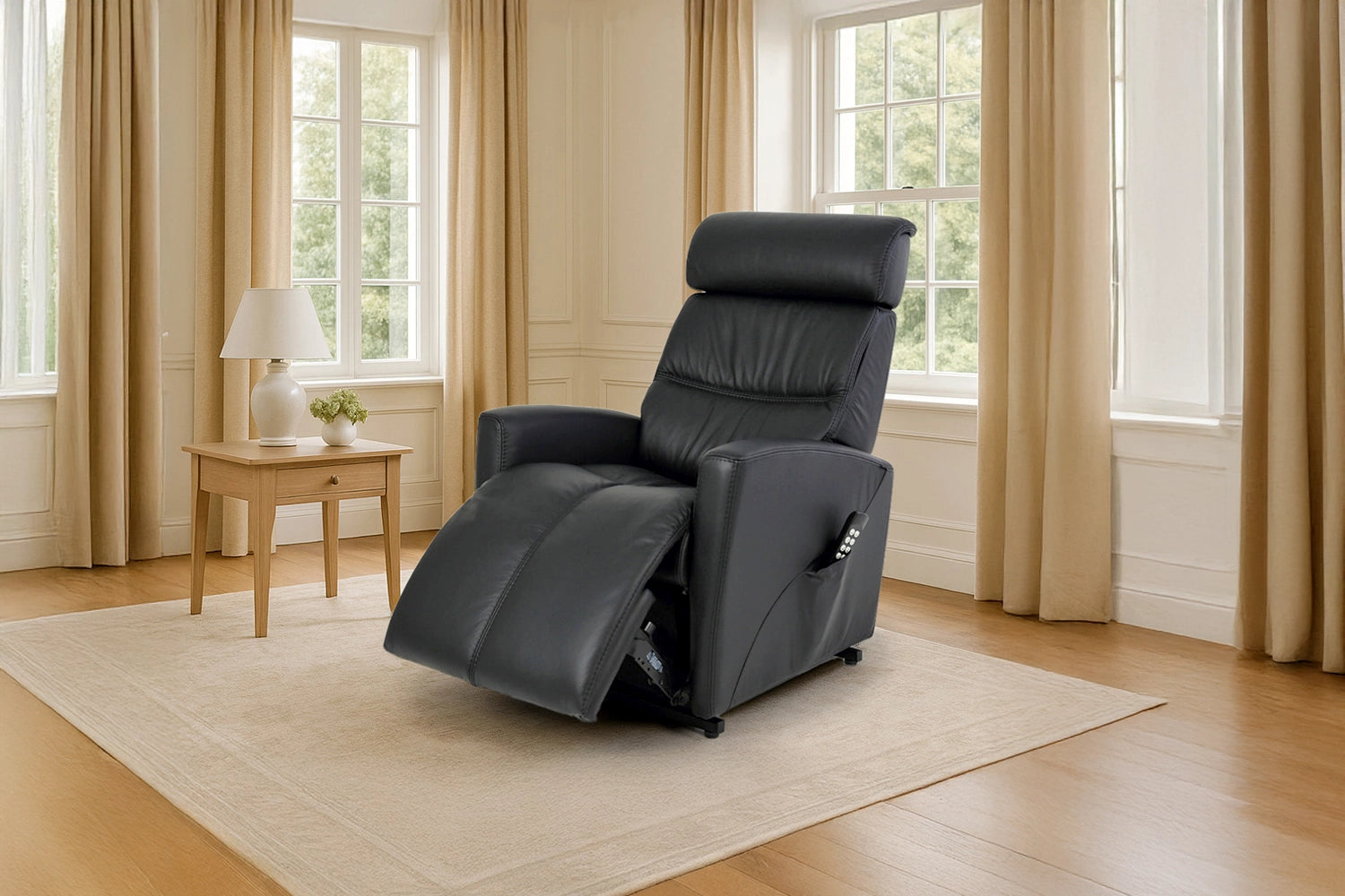 Milan Fjords Lift Chair - Black