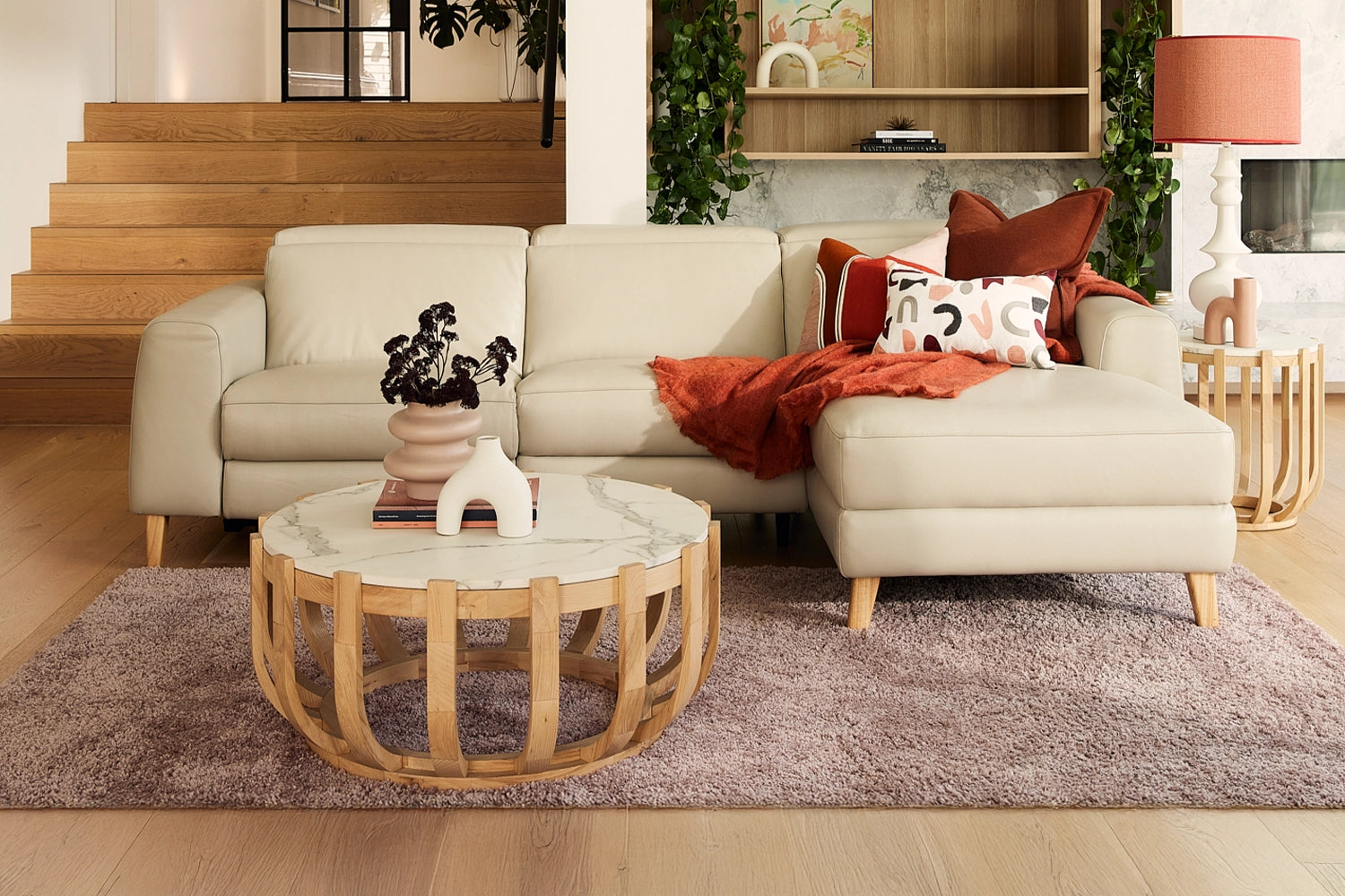 Gabrielle 3 Seat Electric Recliner With Electric Headrest And Right Chaise - Fabric