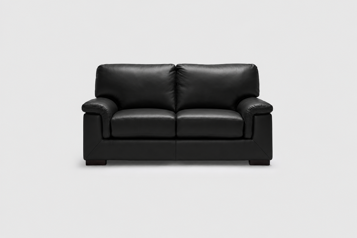 Haven 2 Seater | Premium Black Leather