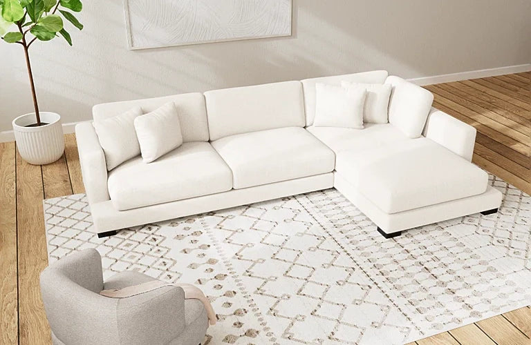 Kimona 3 Seater Plus Right Chaise - Fabric