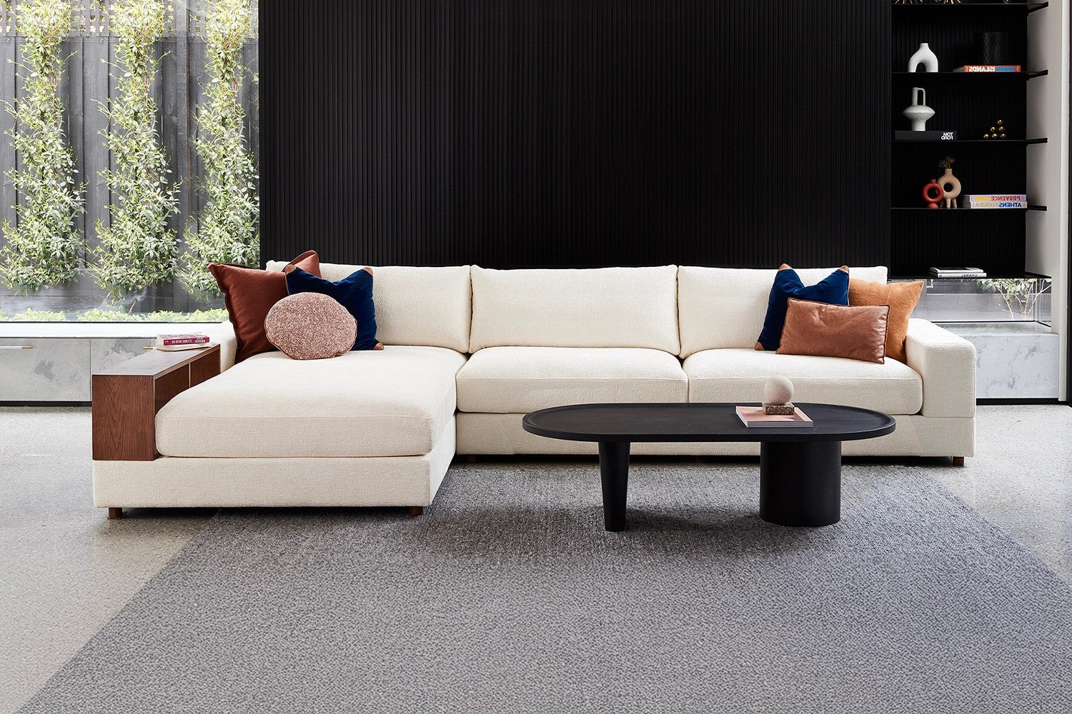 Sempione 3 Seat + Left Chaise | Fabric | Memory Foam & Feather