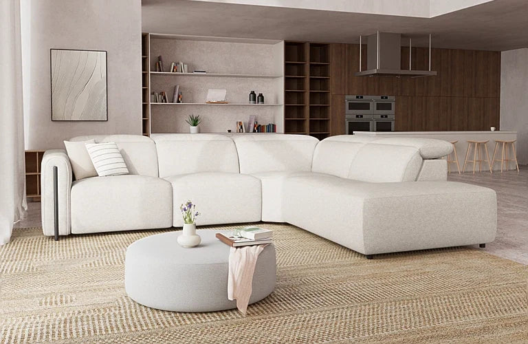 Midas 2.5 Seater Plus Right Corner Terminal Electric Recliner With Adjustable Headrests - Fabric