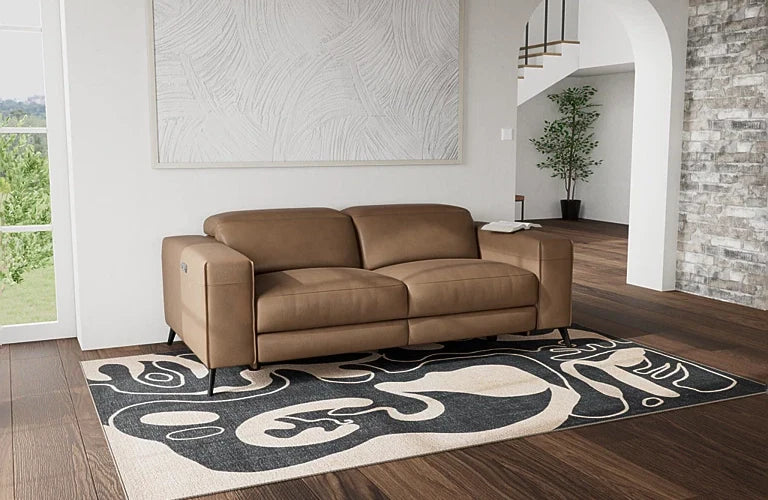 Sloane 3 Seater Dual Electric Recliners With Electric Headrests - Leather