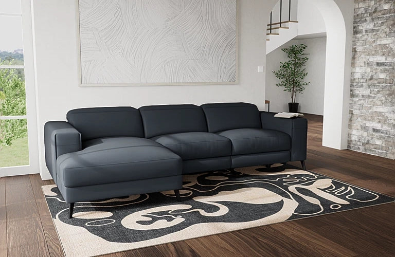 Sloane 3 Seater Electric Recliner With Electric Headrest And Left Chaise - Leather