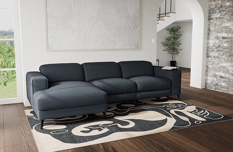 Sloane 3 Seater Electric Recliner With Electric Headrest And Left Chaise - Leather