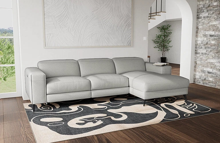 Sloane 3 Seater Electric Recliner With Electric Headrest And Right Chaise - Fabric