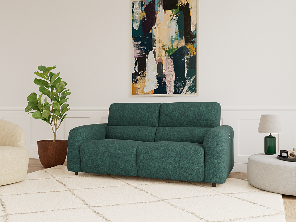 Sogno 2.5 Seater Dual Electric Recliners With Telescopic Headrests - Fabric