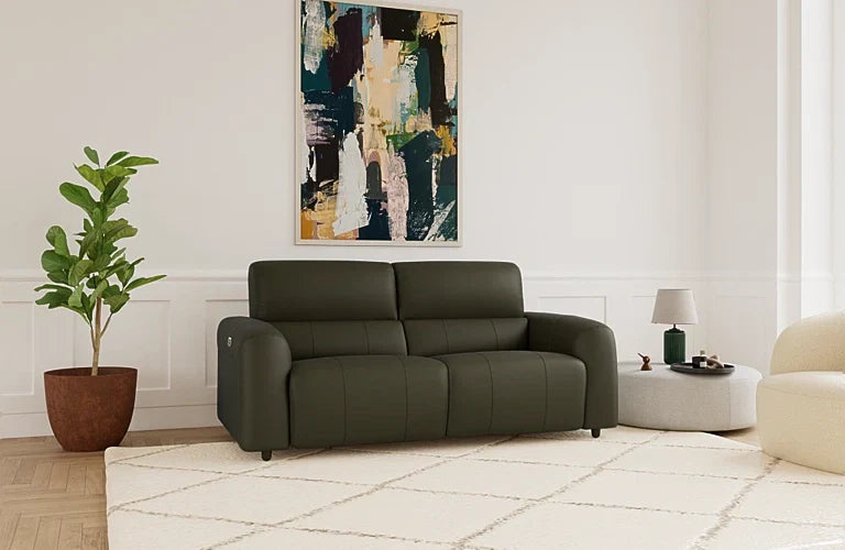 Sogno 2.5 Seater Dual Electric Recliners With Telescopic Headrests - Leather