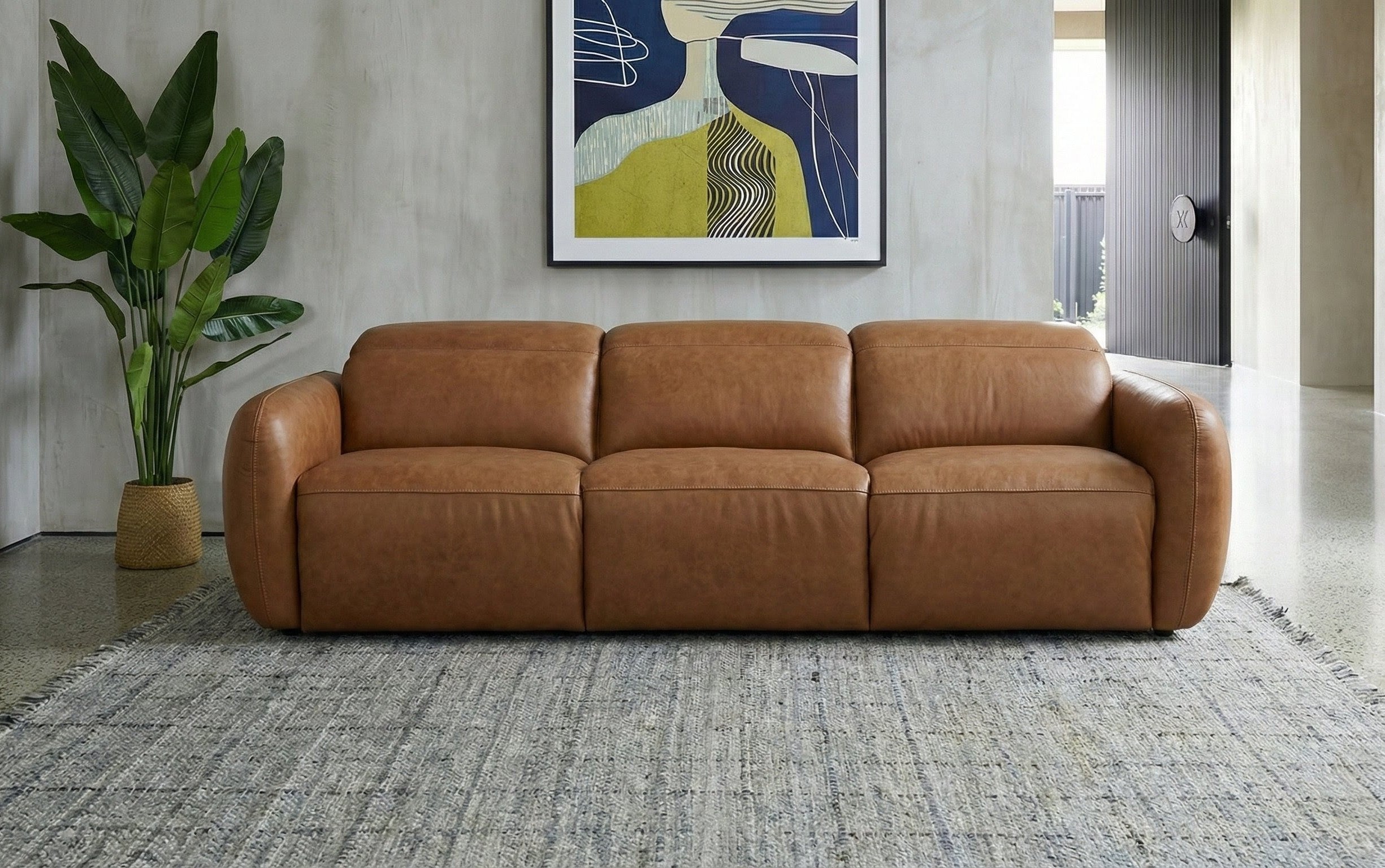 Sorelle 3.5 Seater | Leather | Dual Electric Recliners & Electric Headrests