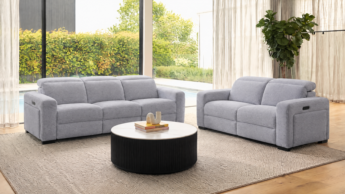 Veyron 2 Seater | Fabric | Dual Electric Recliners & Headrests