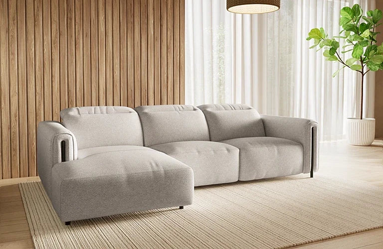 Velo 2.5 Seater Electric Recliner With Electric Headrest And Left Chaise - Fabric