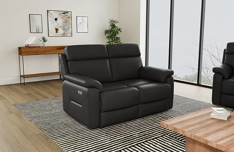 Viola 2 Seater Dual Electric Recliner With Dual Electric Headrests - Leather