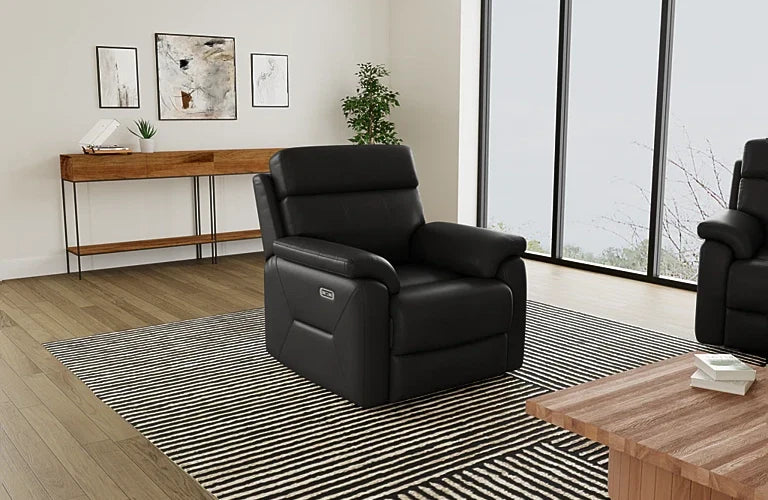 Viola Electric Recliner With Electric Headrest - Leather