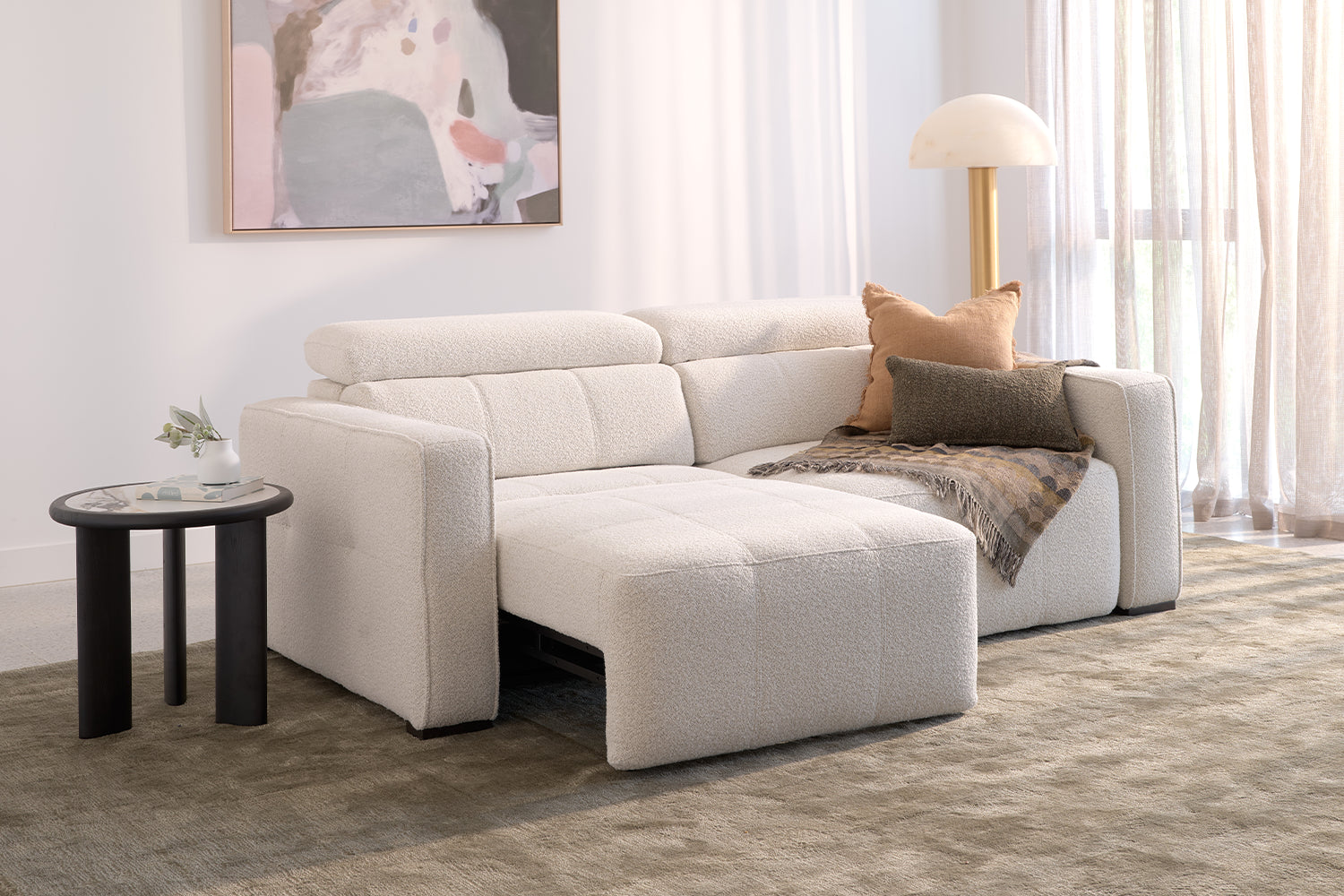 Adele 2.5 Seater | Fabric | Dual Electric Sliding Seats