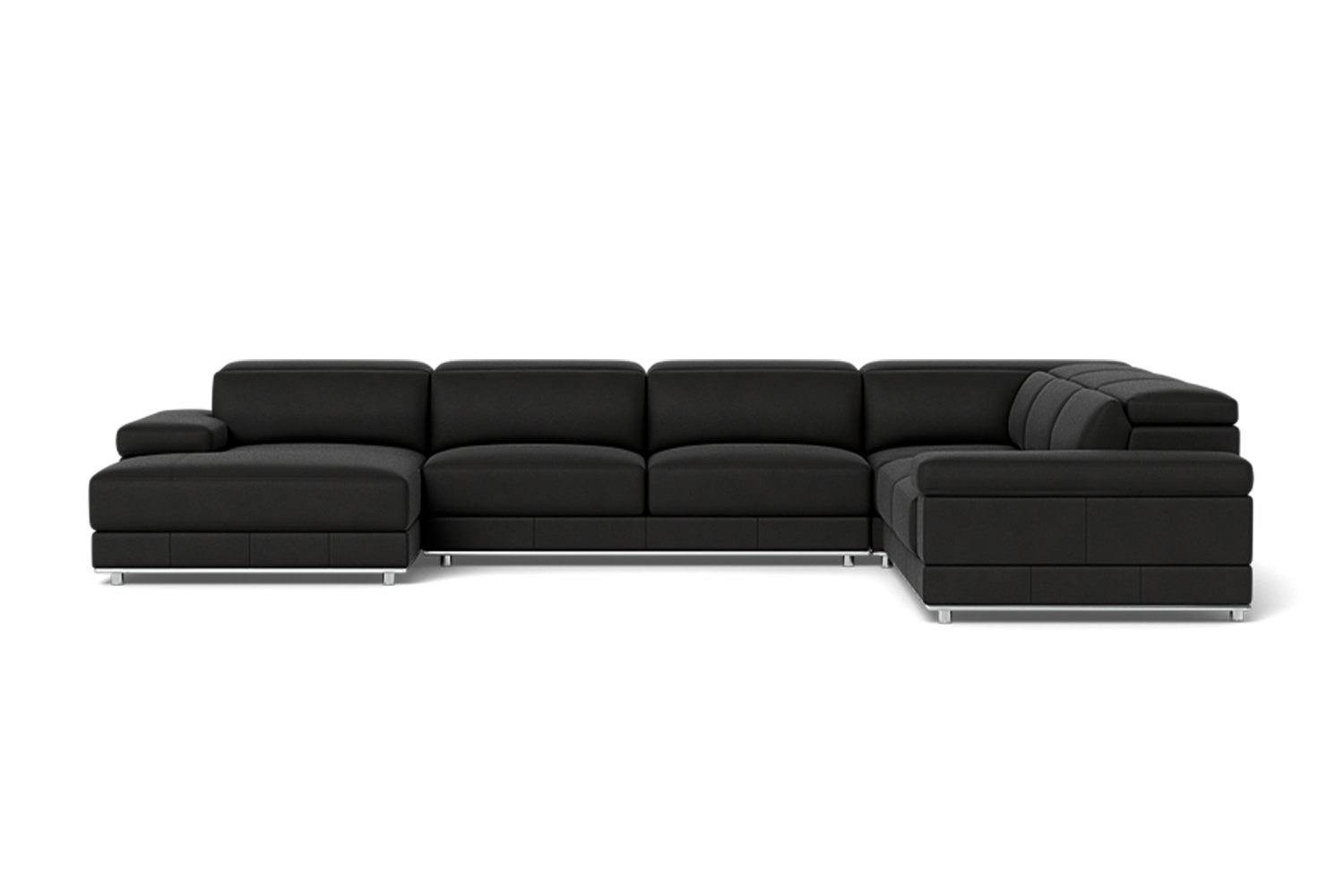 Alyra 6 Seat Corner Modular With Glide Out Seats And Adjustable Headrests - Left Chaise