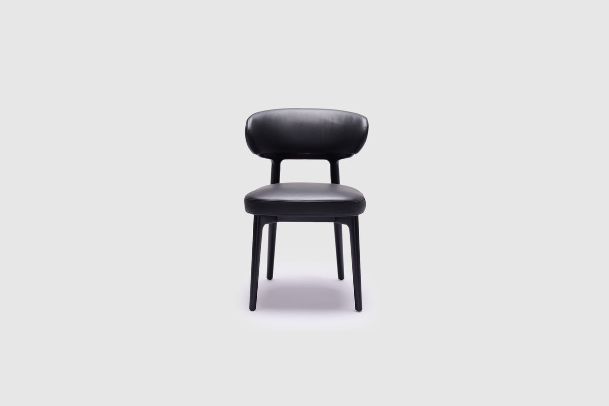 Siara Dining Chair - Black Leather