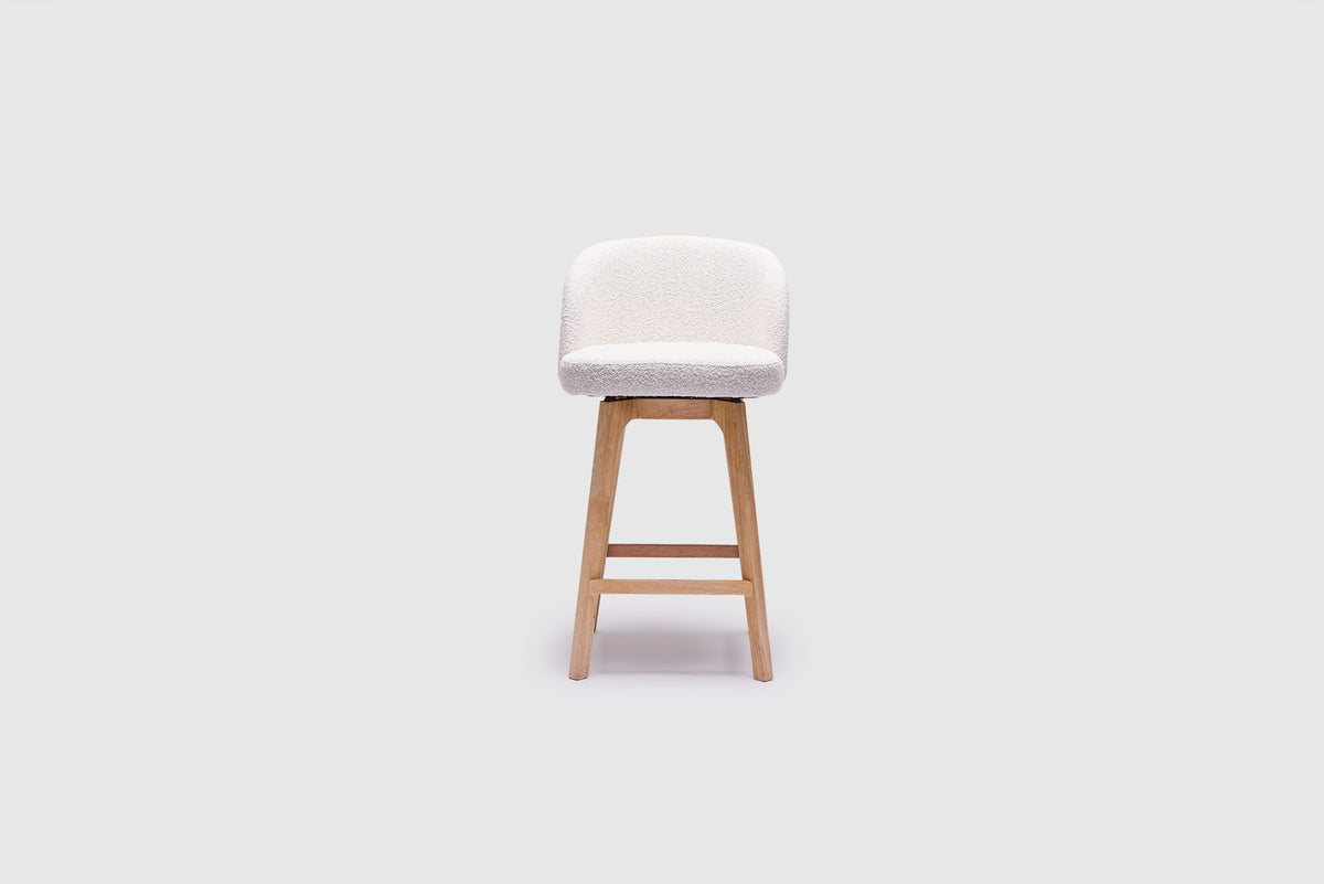 Alta Swivel Bar Stool - Natural Timber Leg