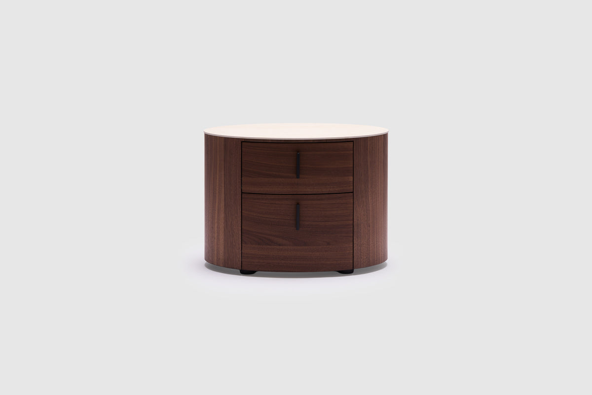 Naxos Bedside Table - Travertine