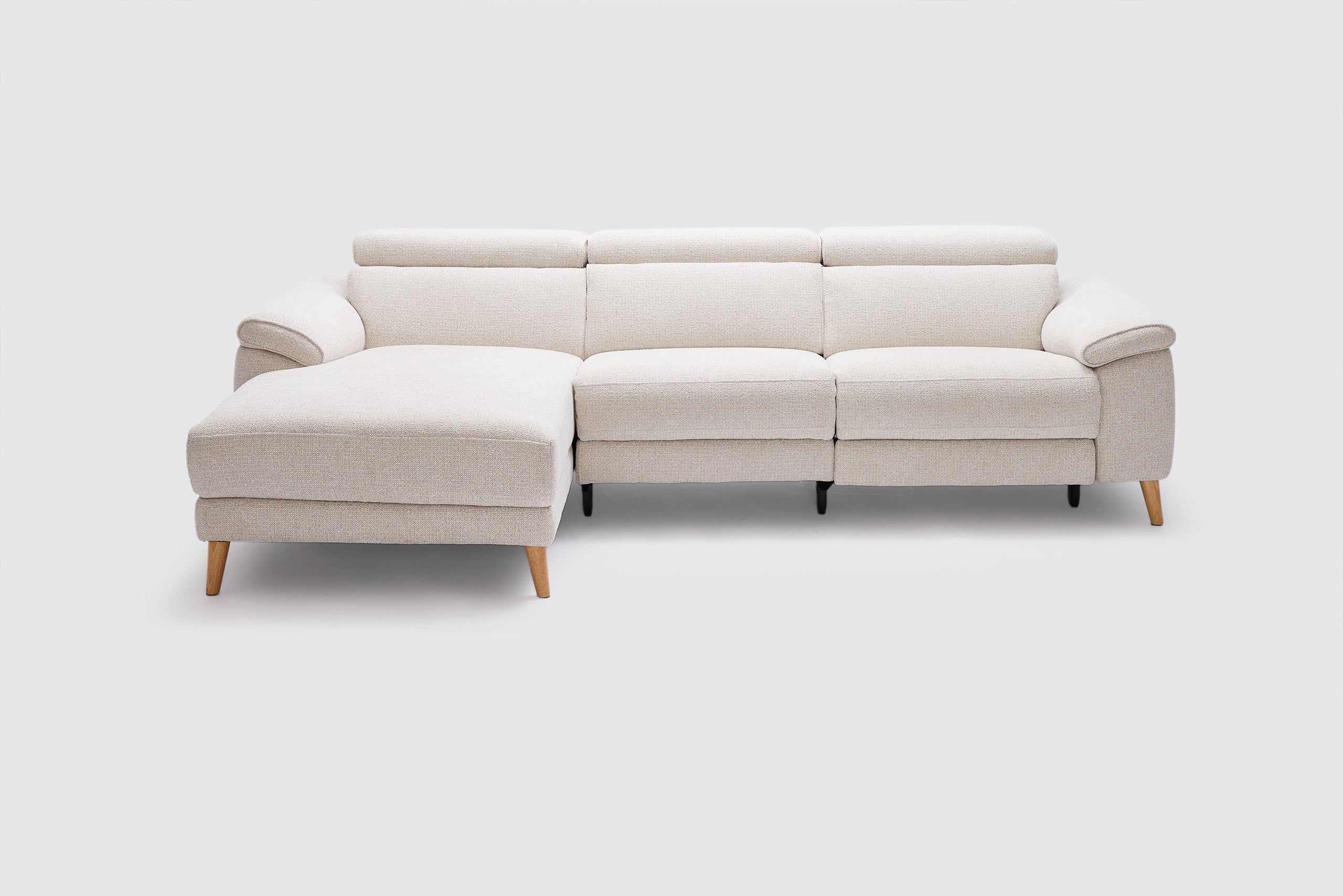 Zaida 2.5 Seater + Chaise | Fabric | Electric Recliner & Electric Headrest