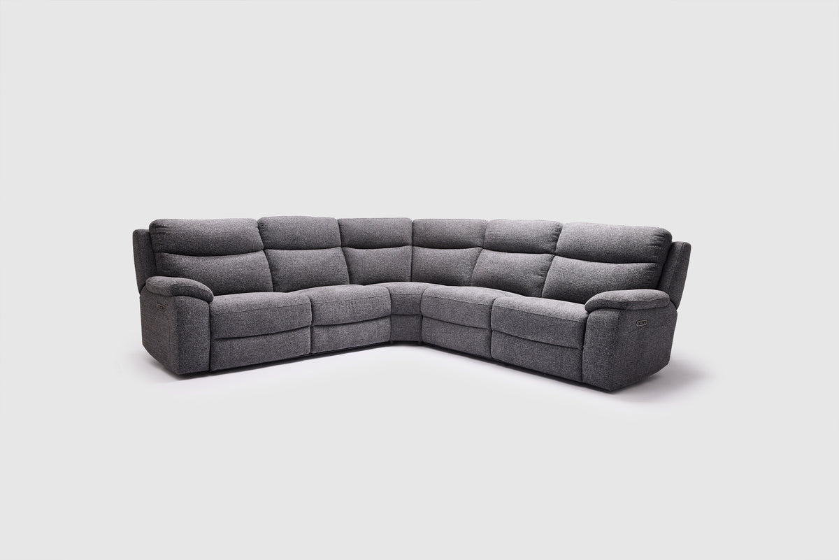 Toledo 5 Seat Corner | Fabric | Dual Electric Recliners