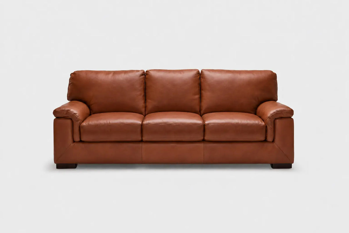 Haven 3 Seater | Premium Cognac Leather