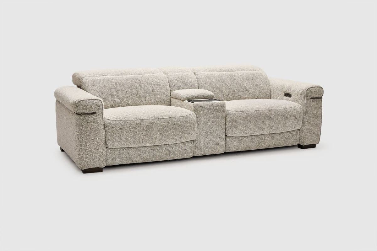 Briona 2.5 Seater + Multi-Function Storage Console | Fabric | Dual Electric Recliners + Electric Headrests