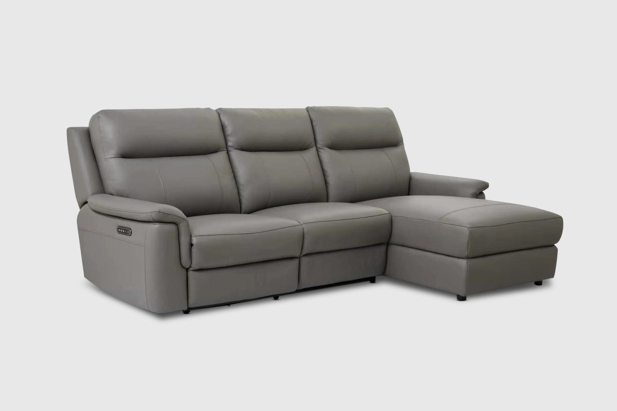 Cody 2.5 + Chaise | Leather | Electric Recliner & Headrest With Powered Lumbar