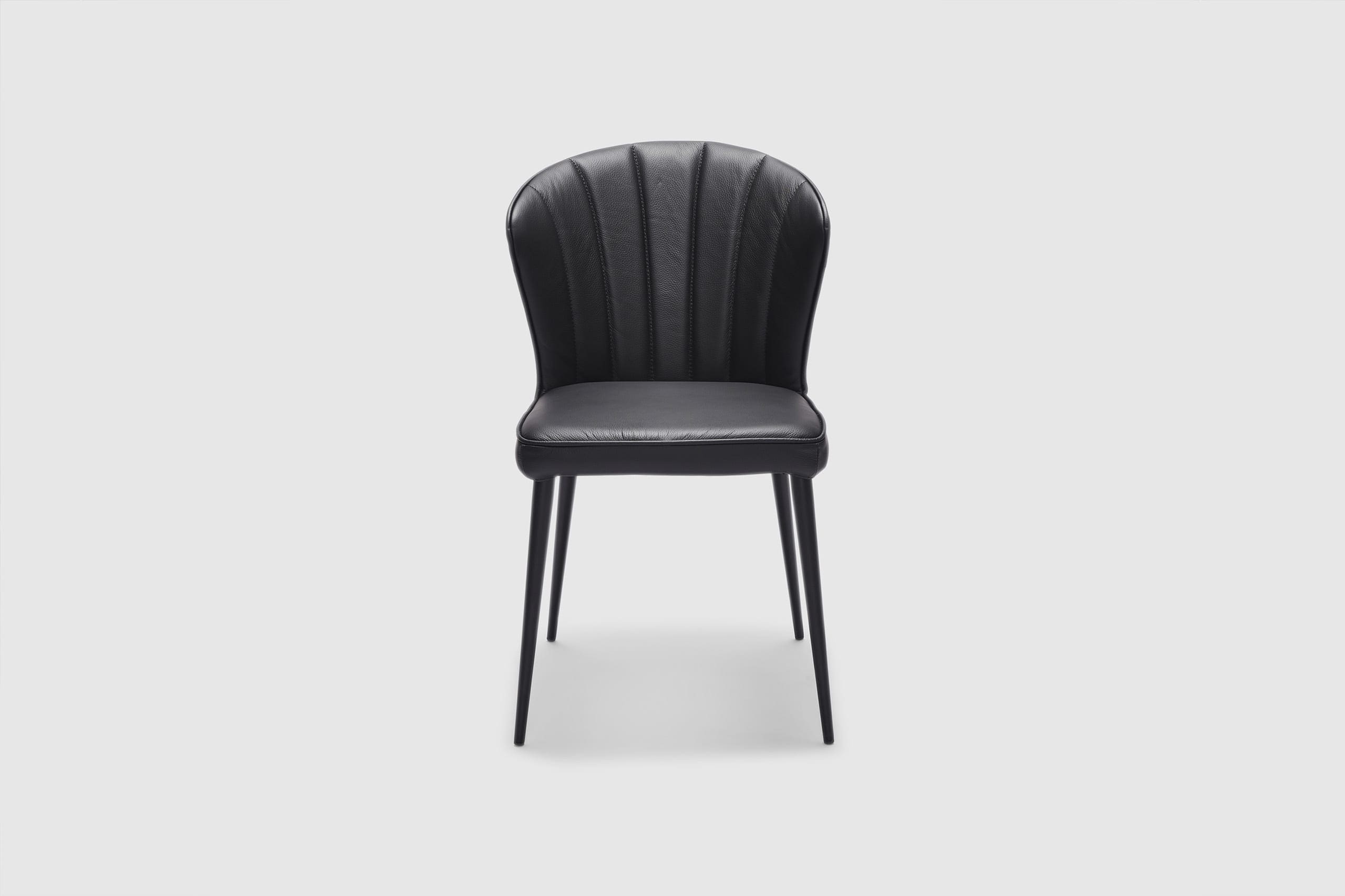 Charlotte Dining Chair - Black Leather