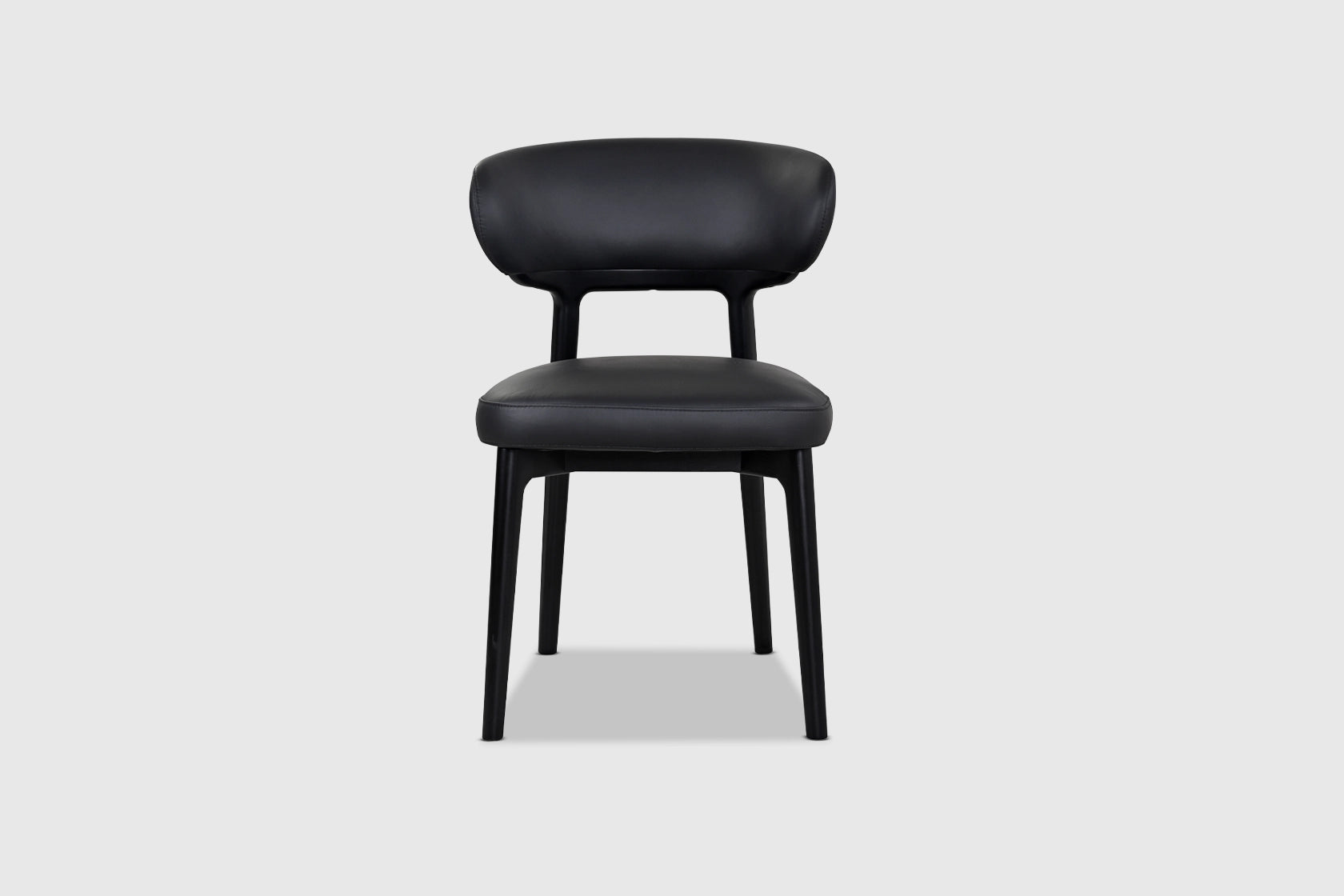 Siara Dining Chair - Black Leather