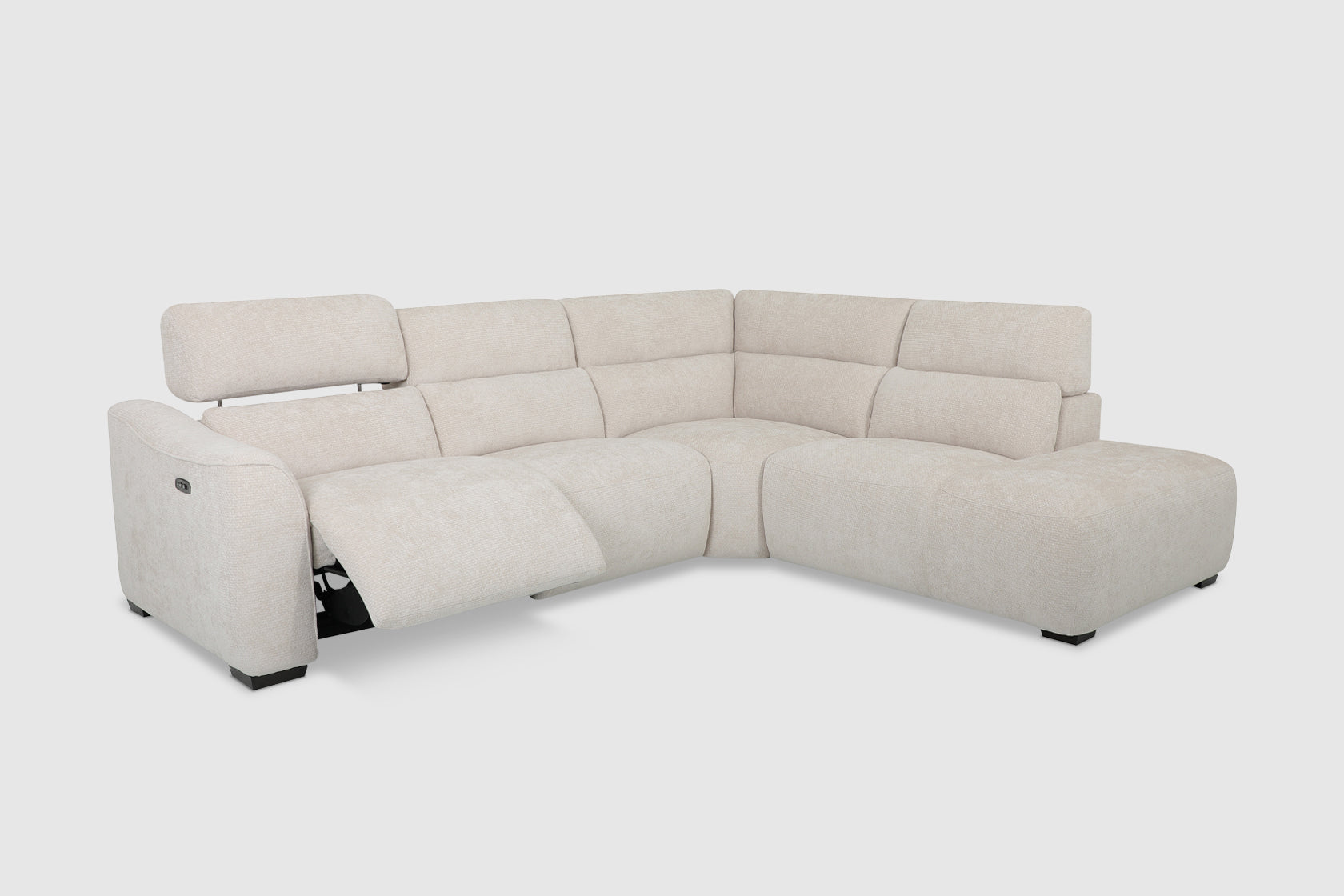 Tara 2.5 Seater + Corner Terminal | Fabric | Electric Recliner & Telescopic Headrest
