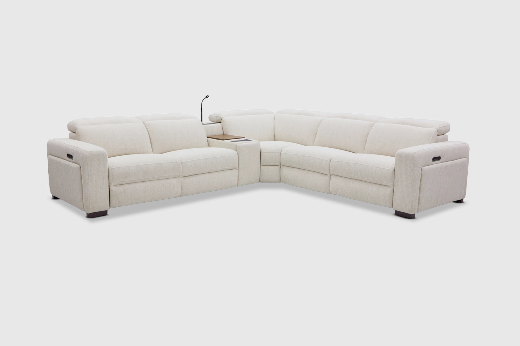 Veyron 5 Seat Corner | Fabric | Dual Electric Recliners & Headrests