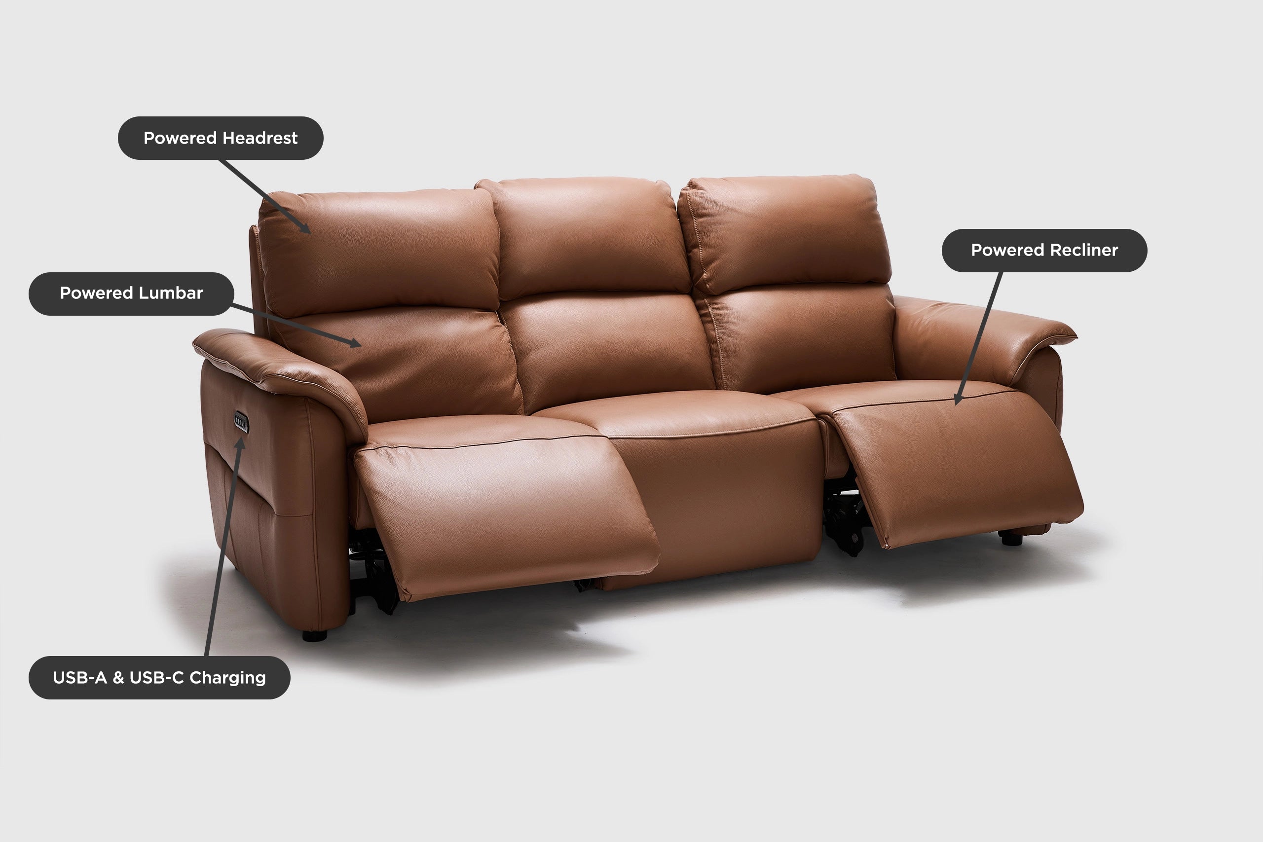 Elezay 3 Seater - Leather