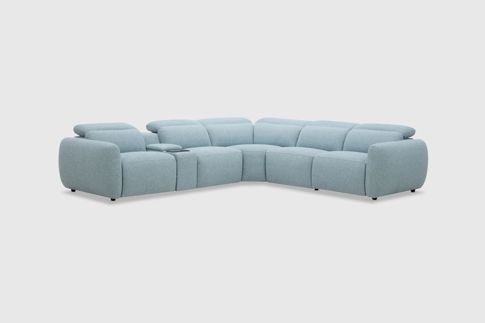 Sorelle 5 Seat Corner | Fabric | Dual Electric Recliners + Headrests