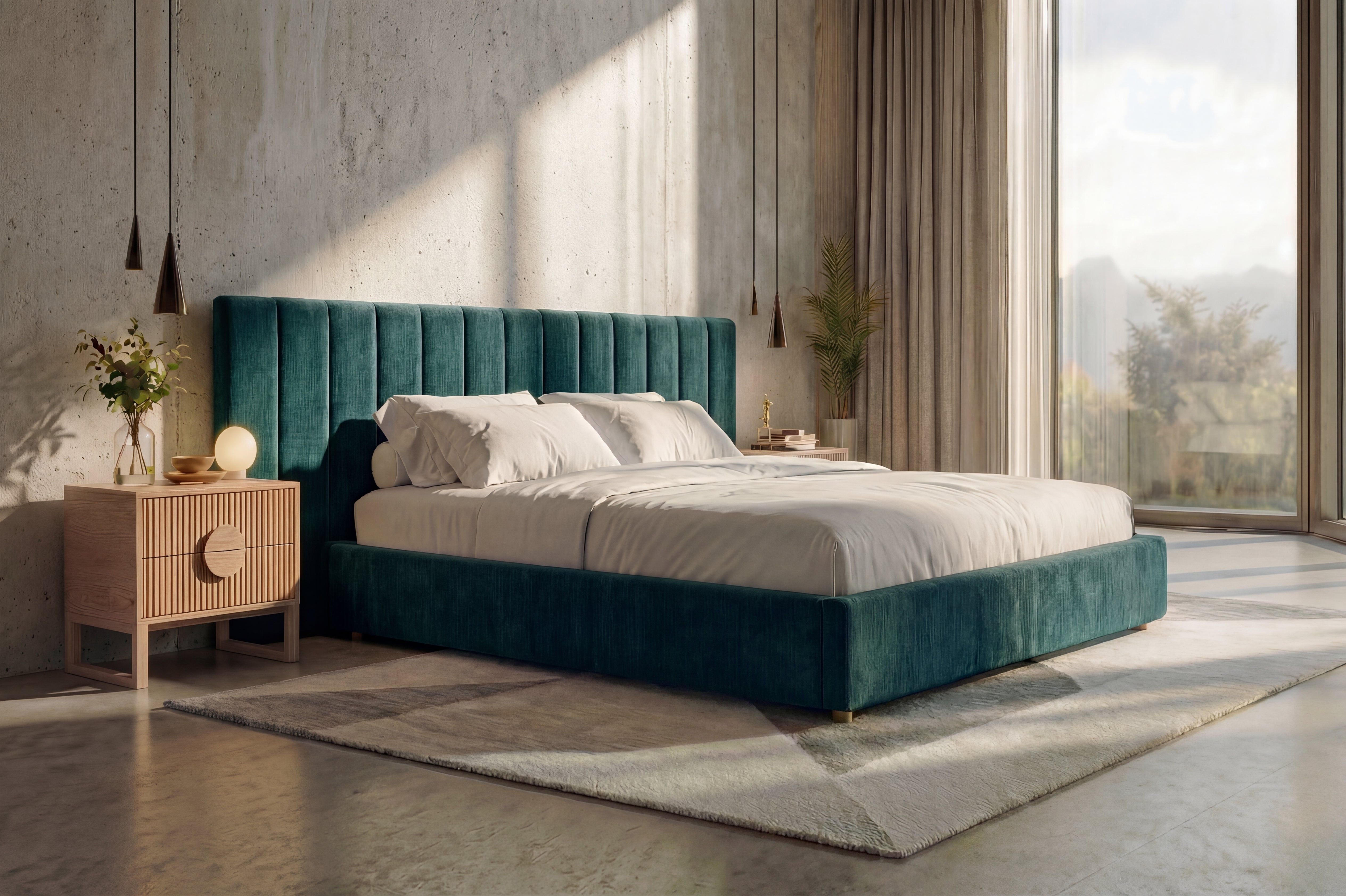 Caroline Extended Bedhead With Gas Lift Storage