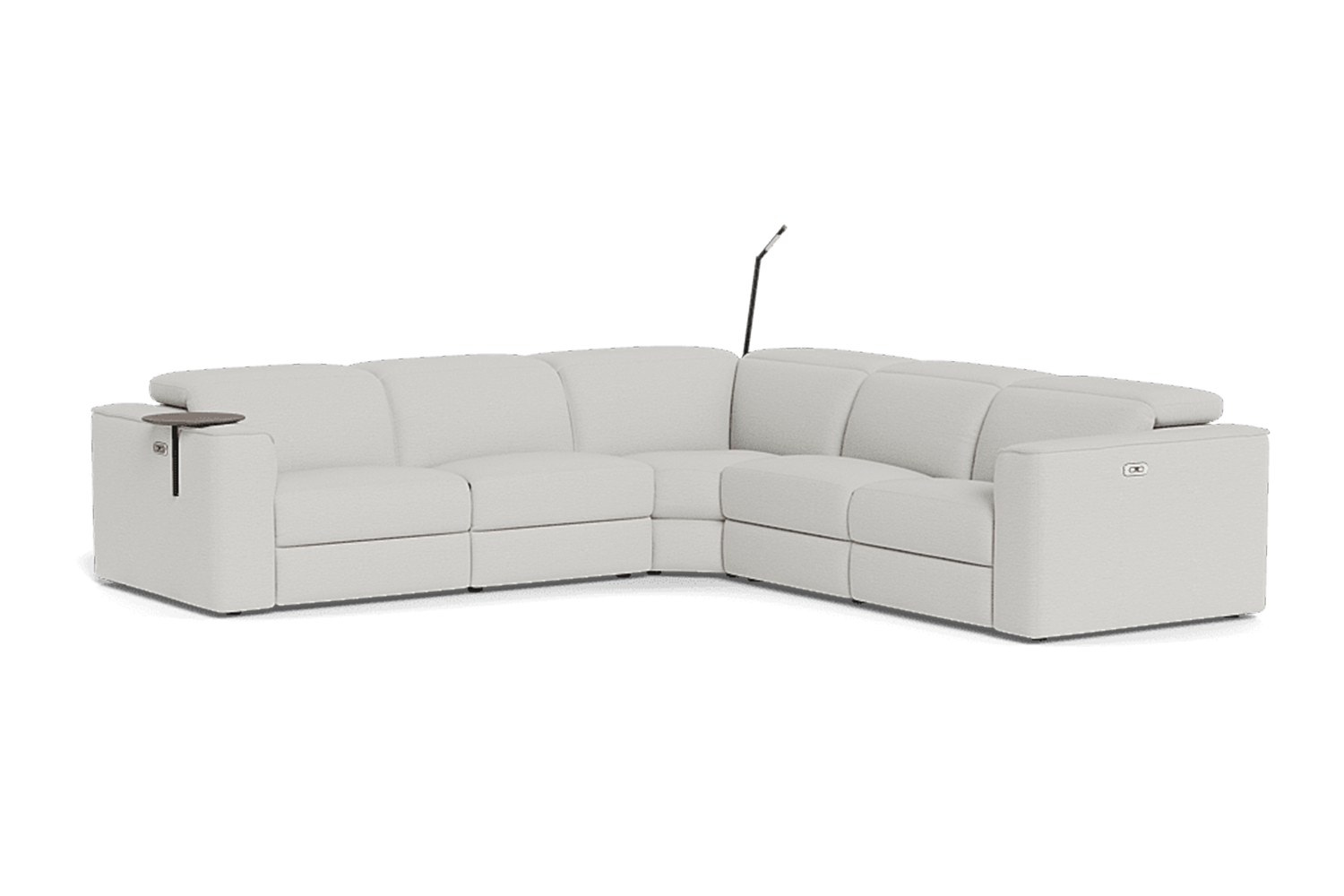 Morelli 5 Seat Corner Modular With Electric Recliners And Electric Headrests - Fabric