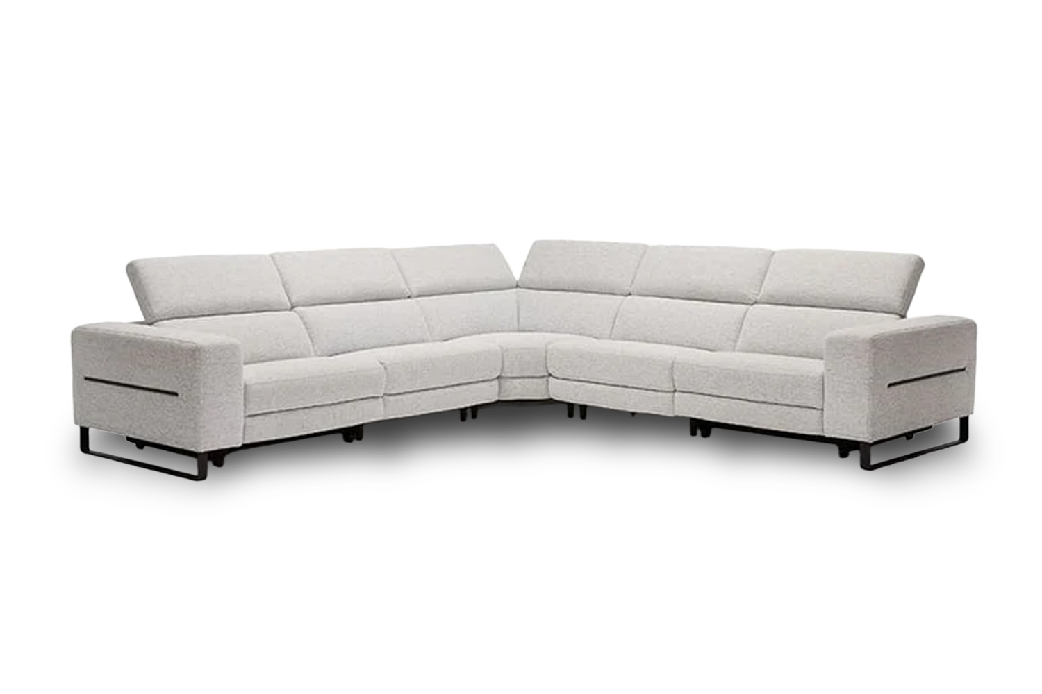 Piaz 5 Seat Corner Lounge Dual Electric Recliners And Adjustable Headrests