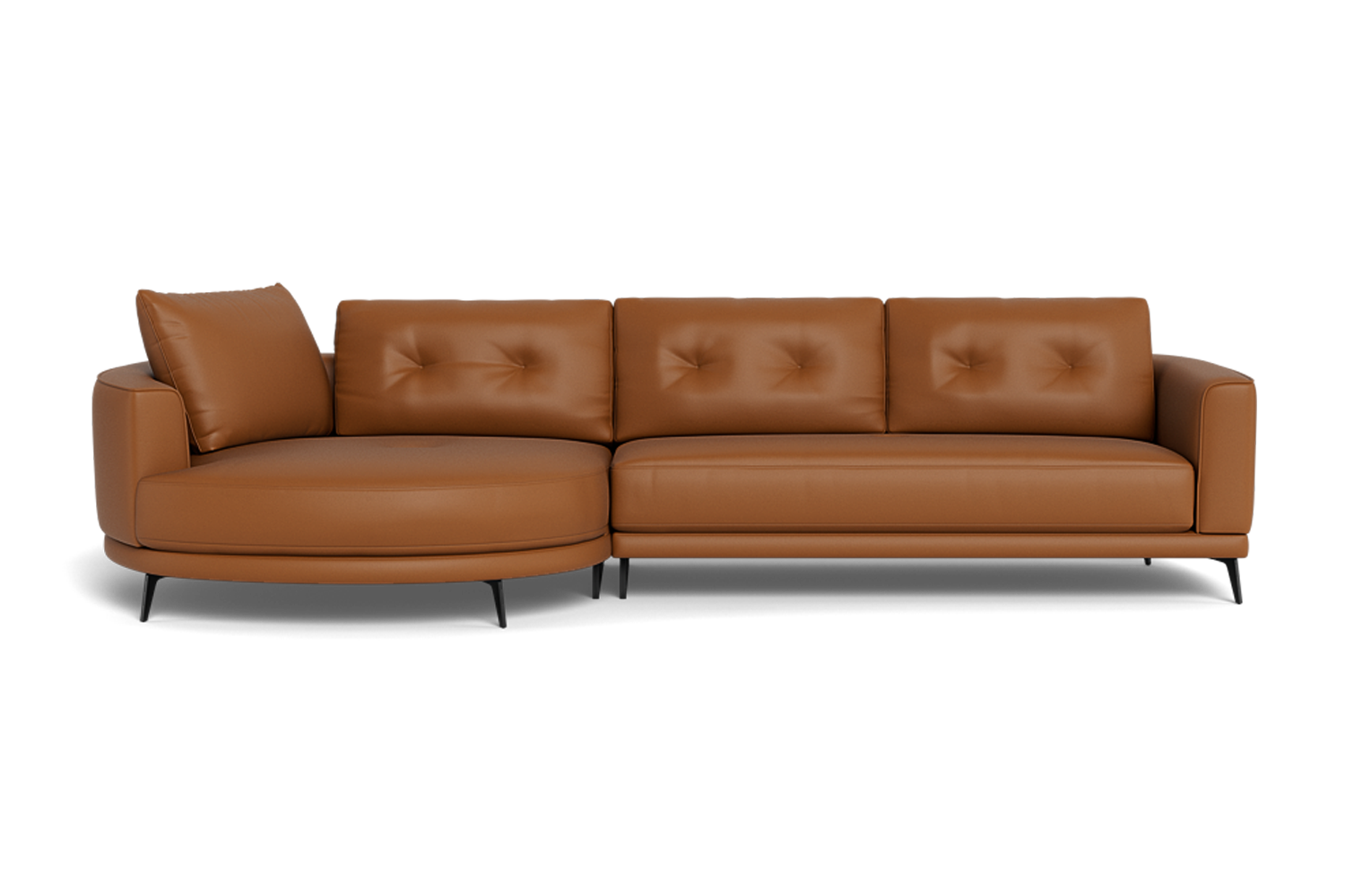 Senorita 2.5 Seater + Circular Chaise Left - Leather