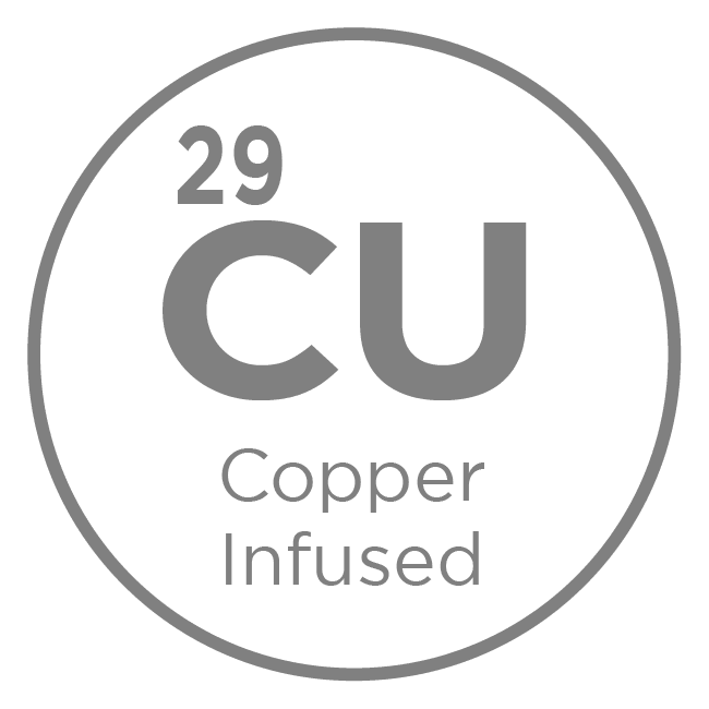 Copper infused premium knit for thermo-regulation of body temperature