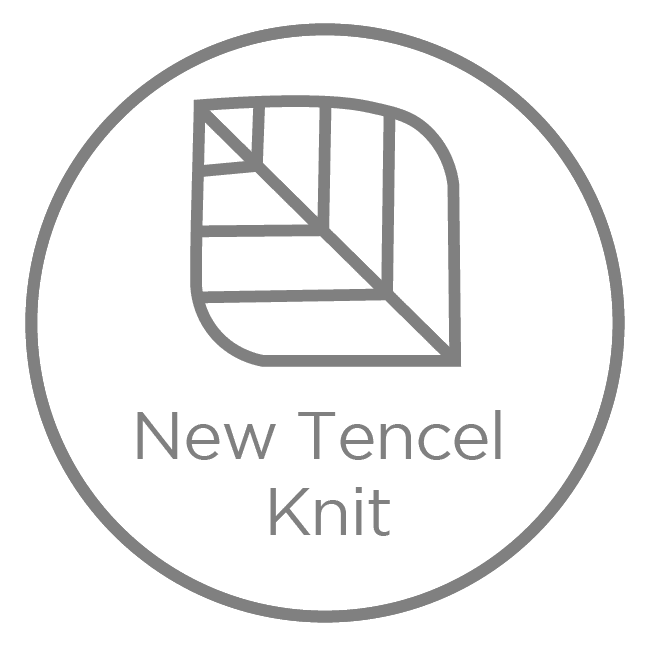 New Tencel knit made from natural cellulose absorbs moisture