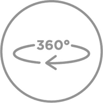 360-degree swivel feature