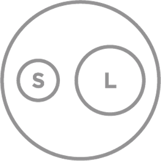 Available in small or large sizes