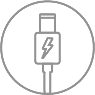 Product comes with built-in USB-C charger for fast charging functionality