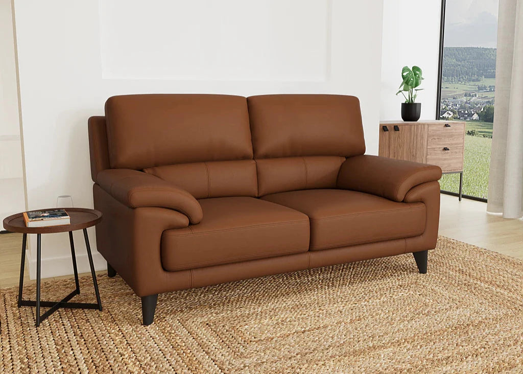 Elena 2 Seater Lounge Leather