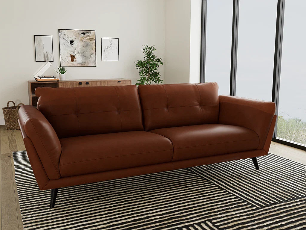 Serano 3 Seater Leather