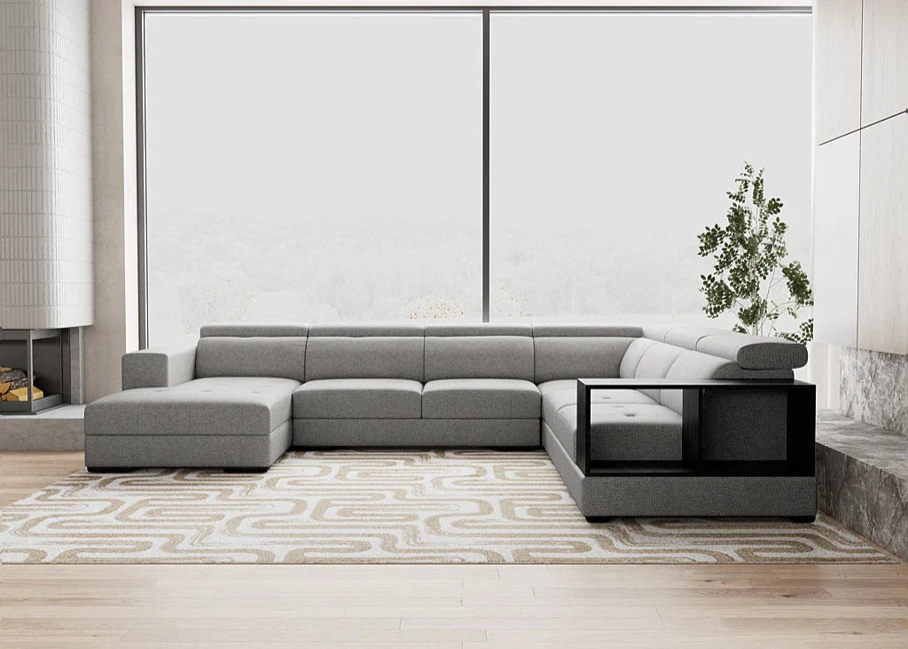 Studio 6 Seat Corner Modular Glide-Out Seats And Adjustable Headrests - Left Chaise