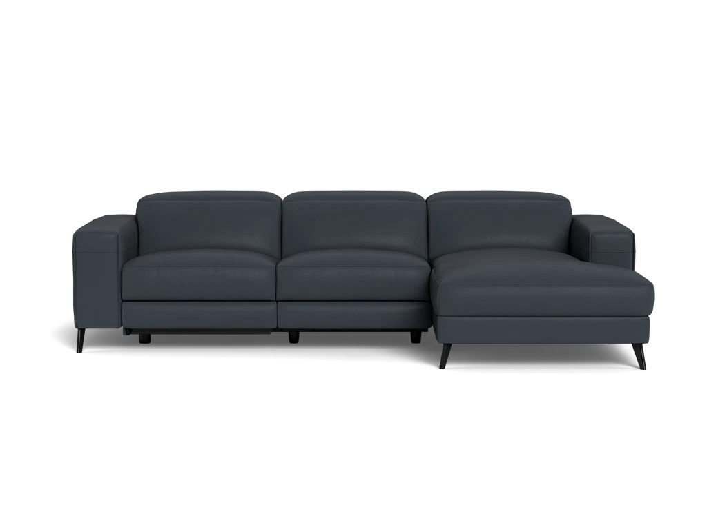 Sloane 3 Seater Electric Recliner With Electric Headrest And Right Chaise - Leather